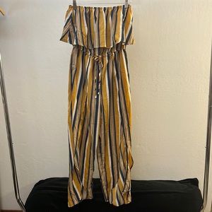 Strapless striped jumpsuit- never worn